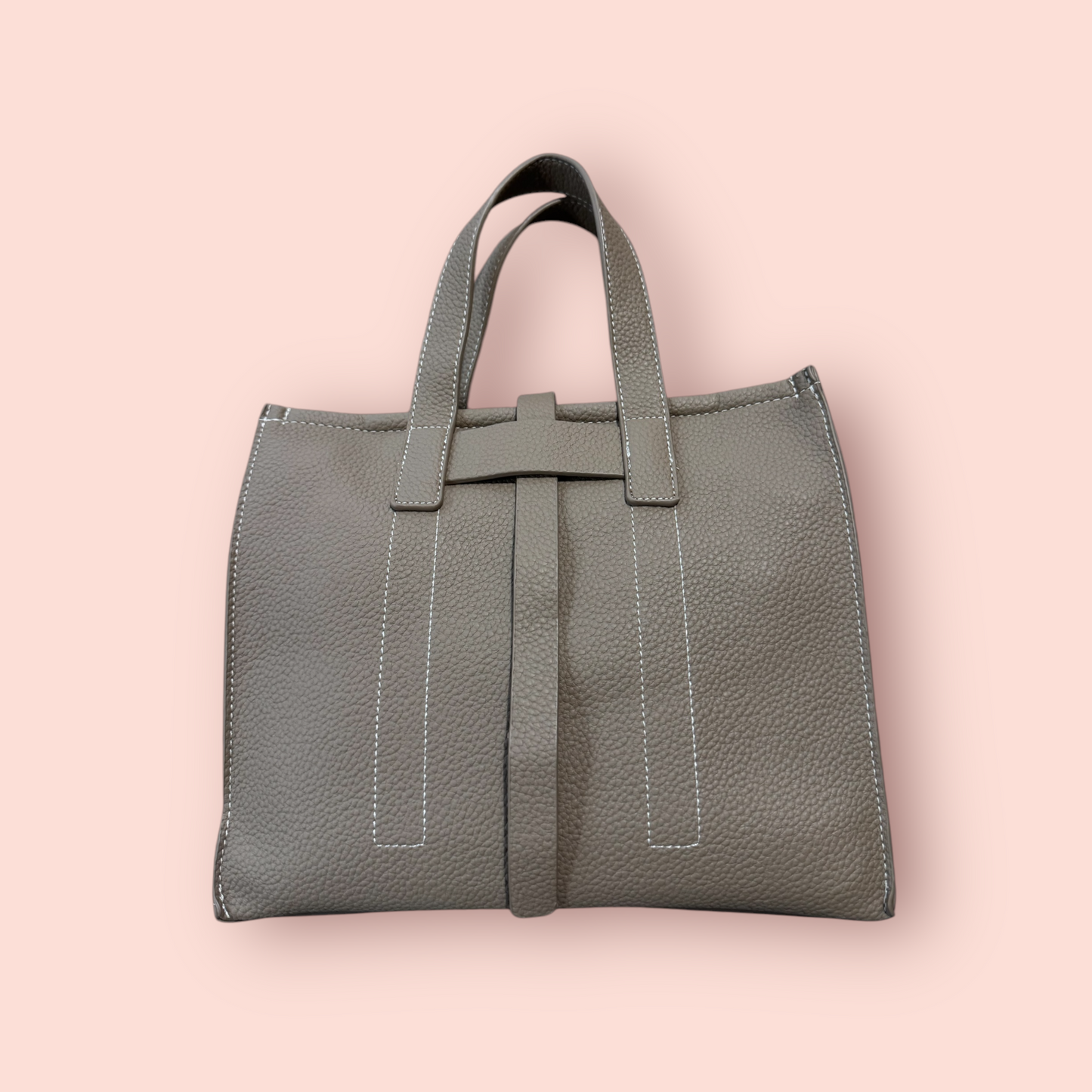 Borsa a mano in simil pelle- JOLIE- TAUPE